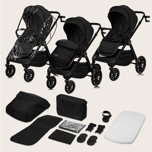 Lionelo Layla 3in1 Black Onyx — Kombikinderwagen